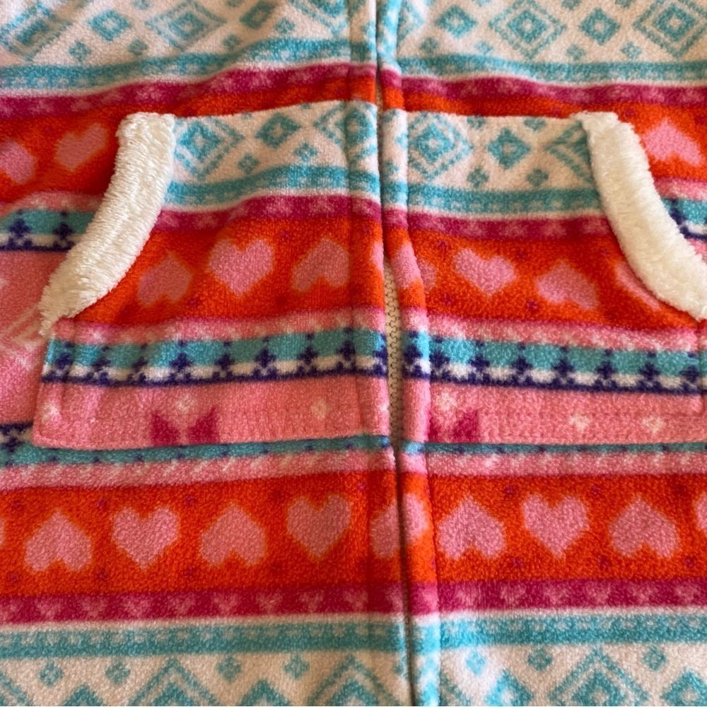 Carter’s Fleece Hooded Romper Size 9 M - Picture 8 of 10